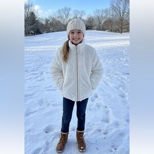 furry jacket.  New  size 10-12